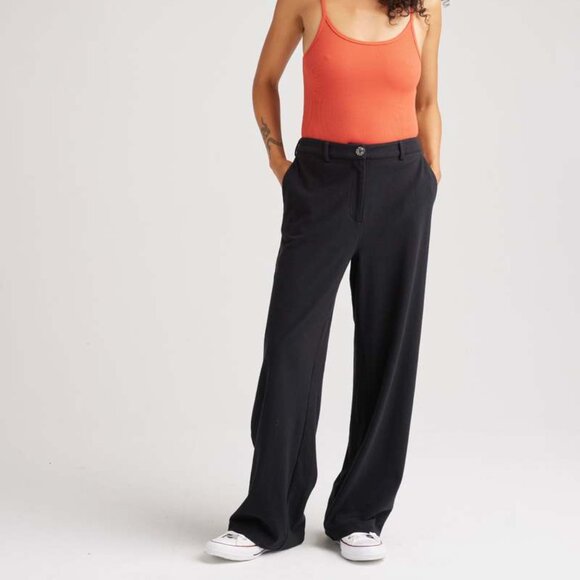 Richer Poorer Rustic Cotton Wide Leg Trouser - Black - Size Large - Picture 2 of 7